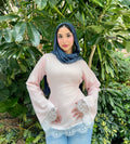 Baby rose linen blouse