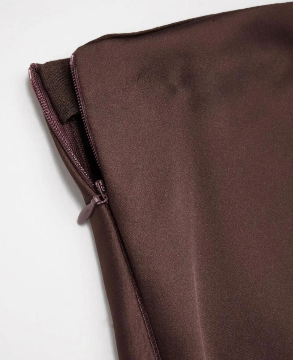 Brown silk skirt