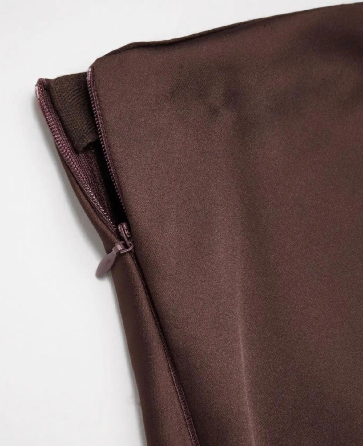 Brown silk skirt