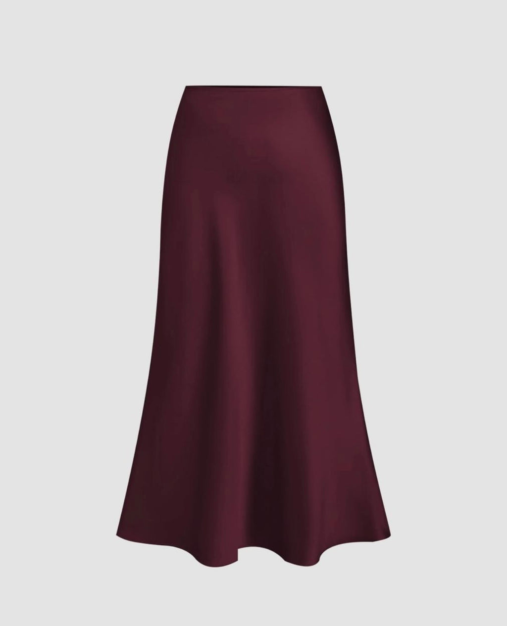 Burgundy silk skirt