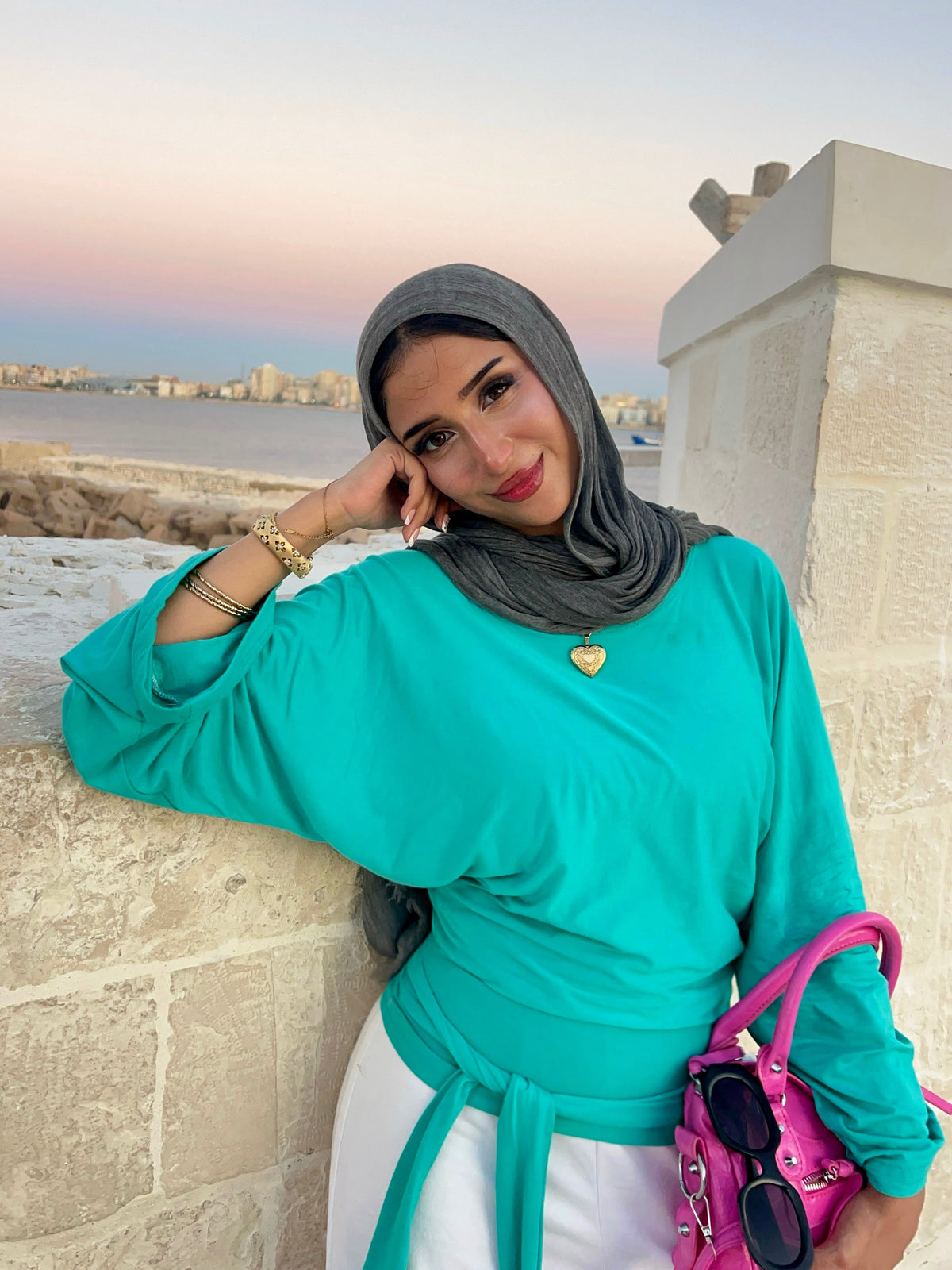 Aqua blouse