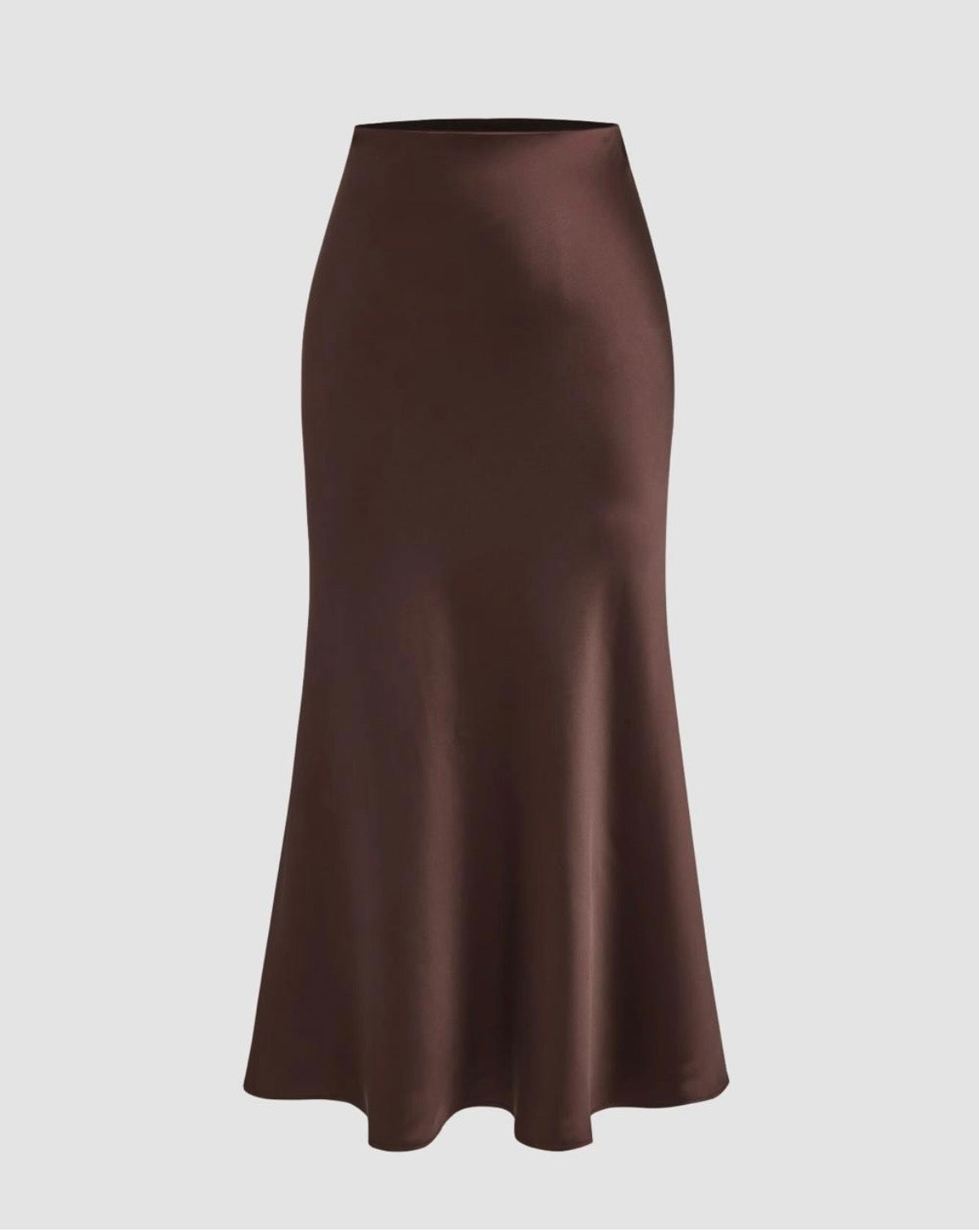 Brown silk skirt