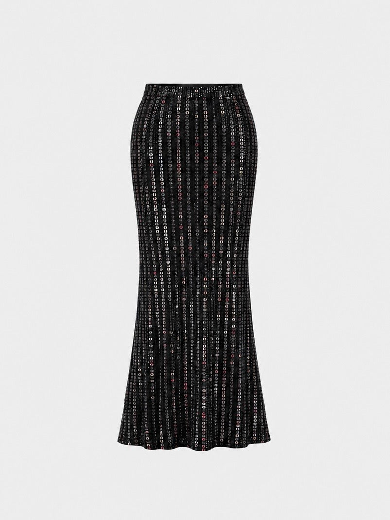 Black Sequin Skirt
