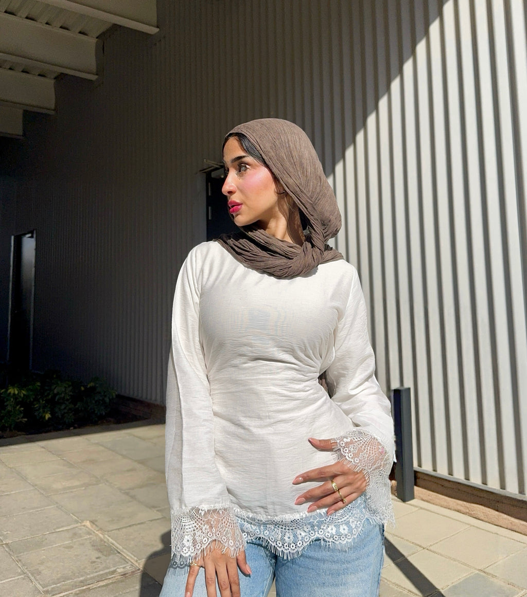 White linen blouse