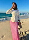 Pink Sequin Skirt