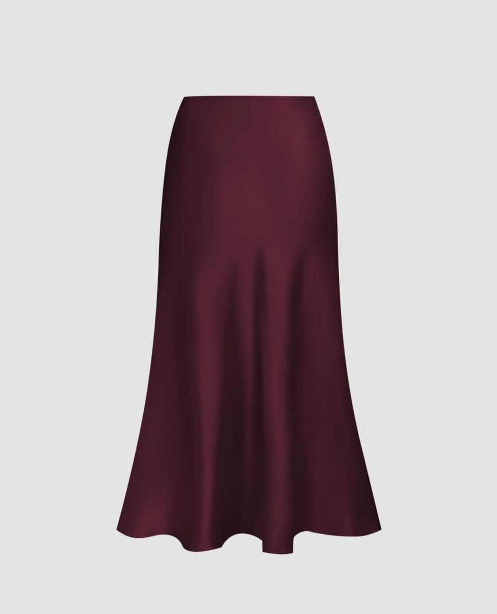 Burgundy silk skirt