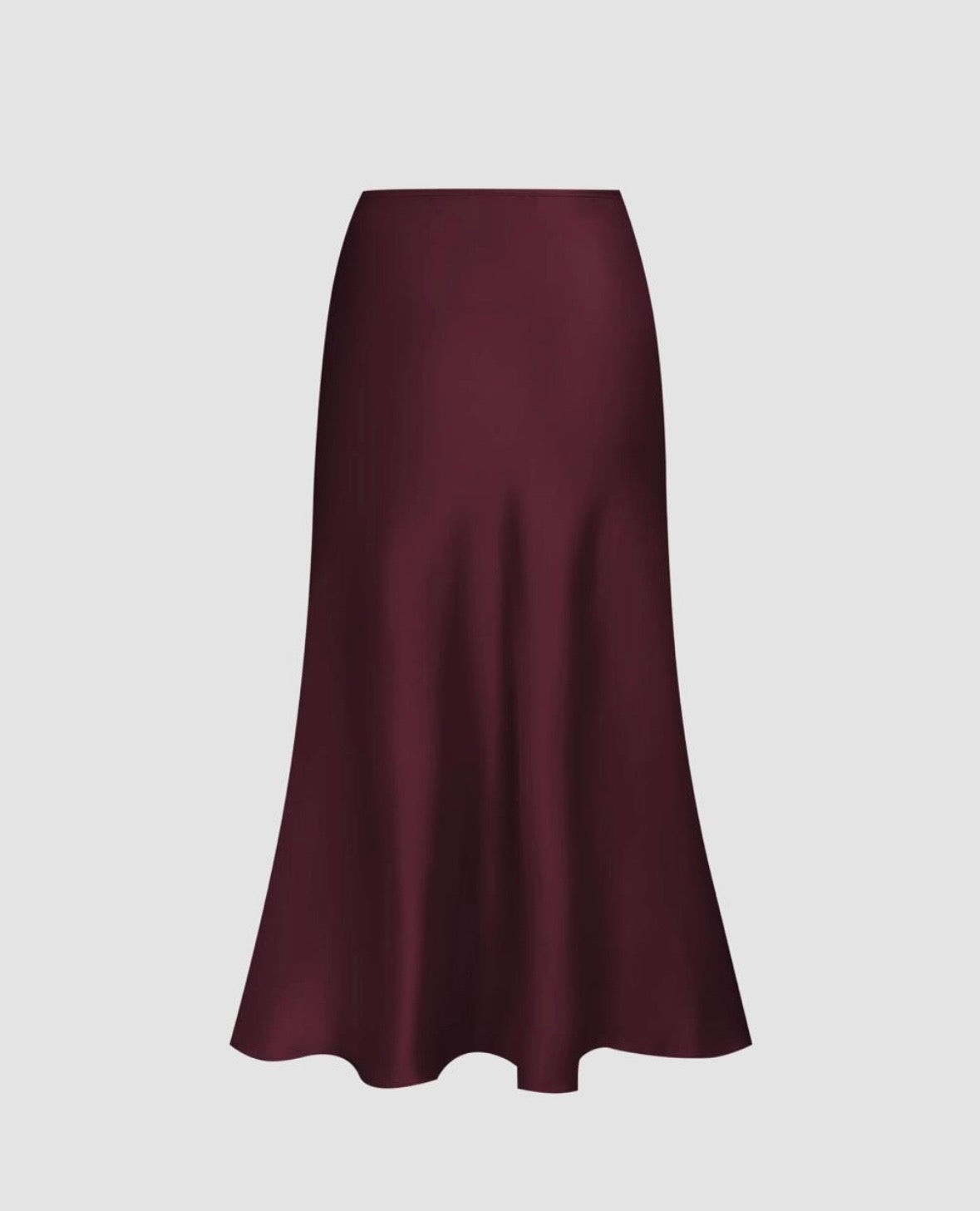 Burgundy silk skirt