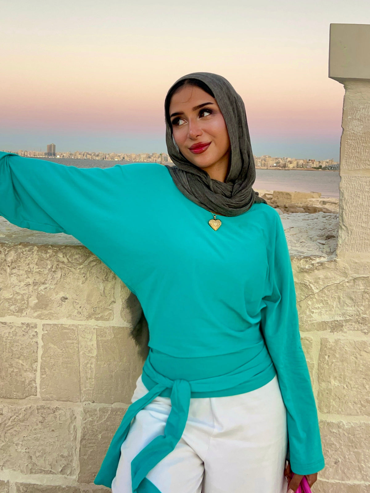 Aqua blouse