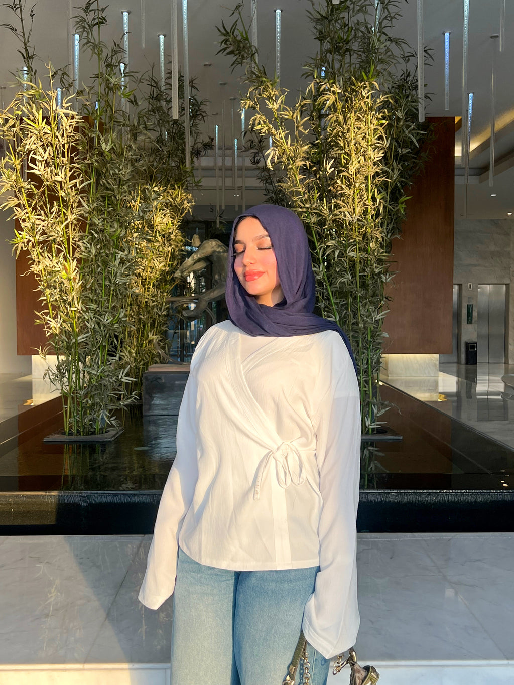 White linen blouse