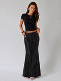 Black Sequin Skirt