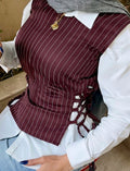 Burgundy corset top