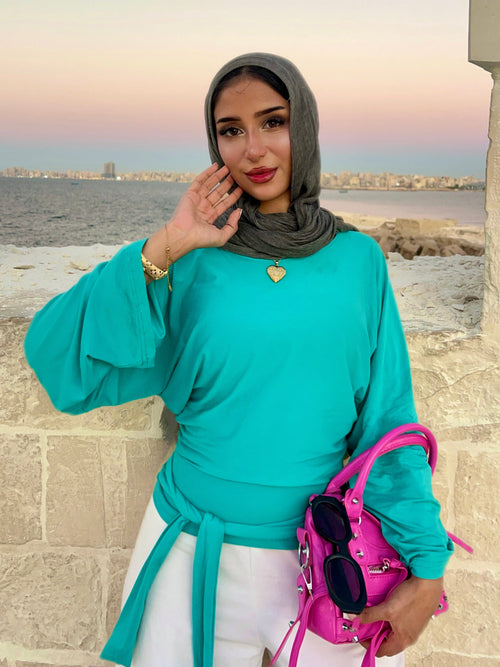 Aqua blouse