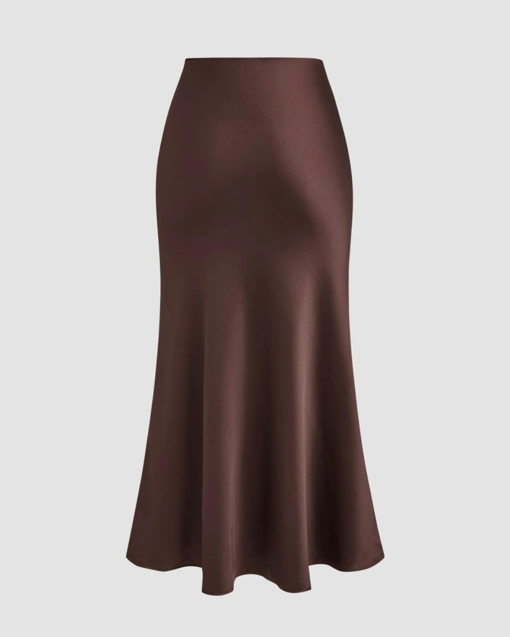 Brown silk skirt