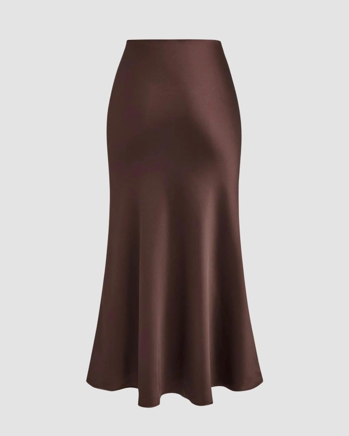 Brown silk skirt