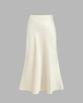 White silk skirt