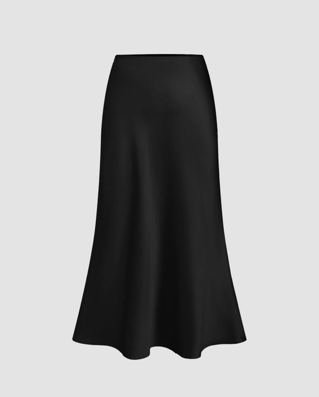 Black silk skirt
