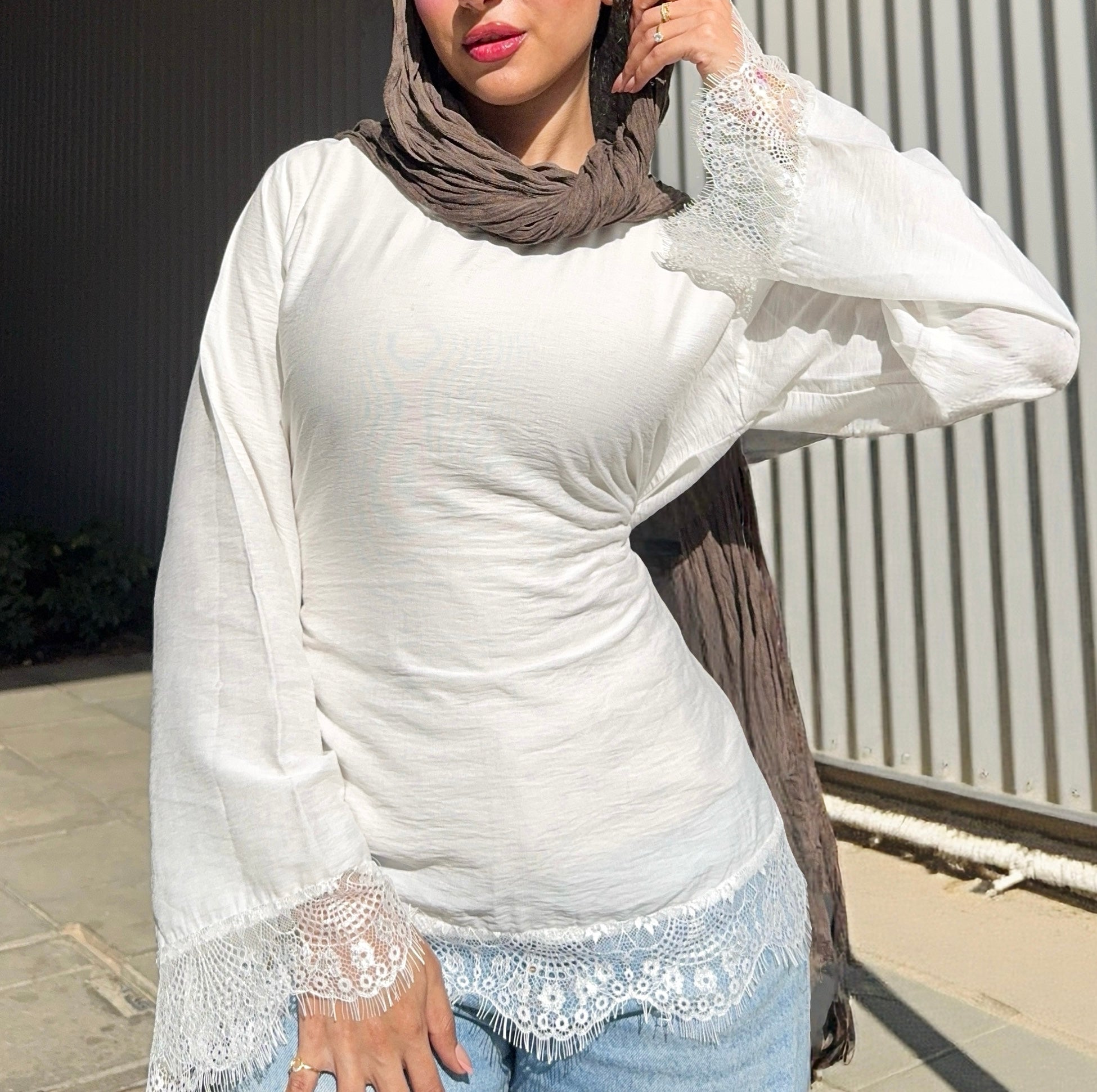 White linen blouse